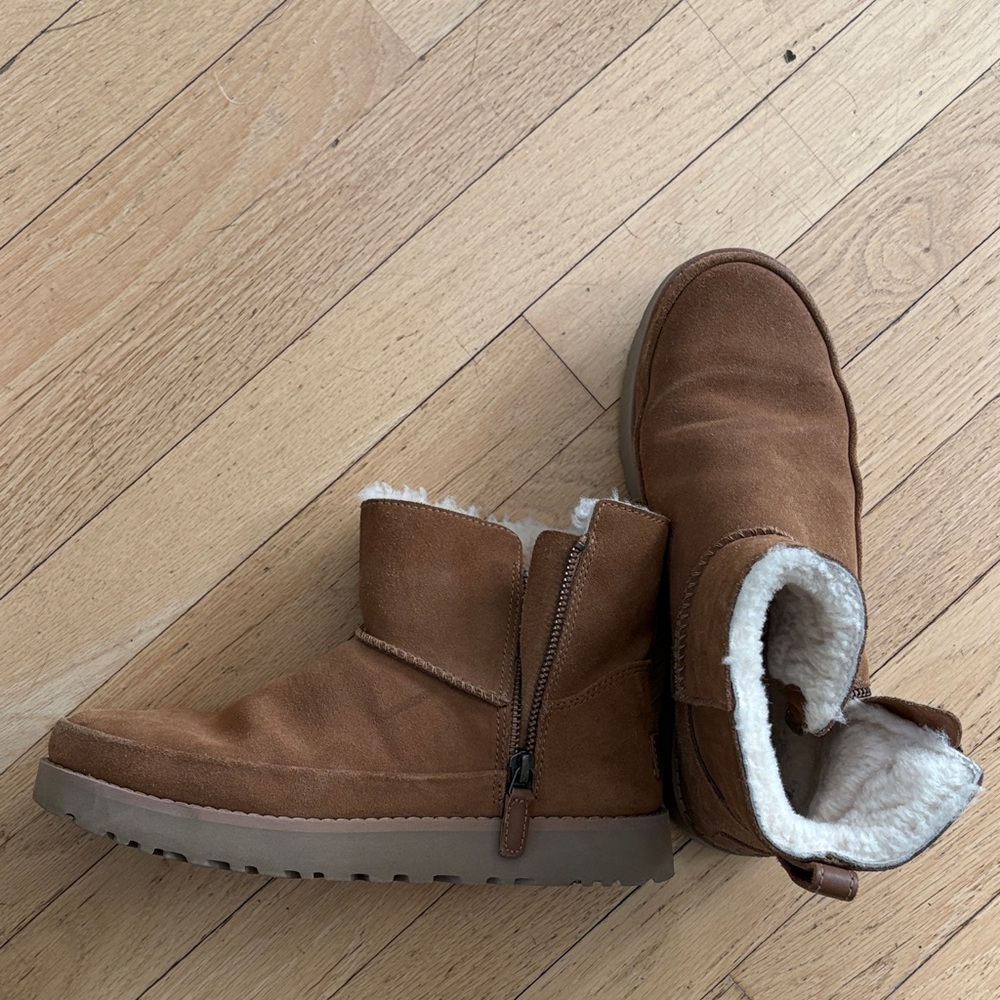 UGG Chestnut Suede Mini Boots - Picture 3 of 6